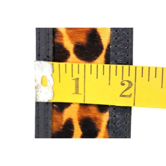 Avignon BLACK LEATHER PONY HAIR ANIMAL PRINT 1 7/8"Wd DRESS CASUAL BELT Sz M(52D - Picture 10 of 14